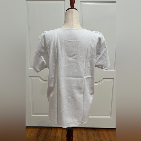 Mexican blouse with 100 % Hand Embroidered, Artisan Top, Boho, Hippie, Hand Made - Picture 7 of 7